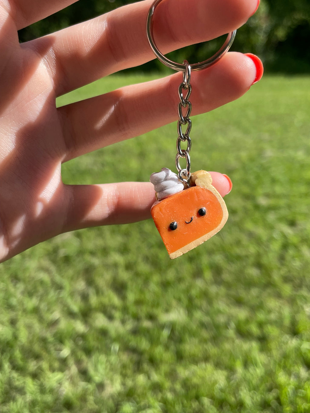 Pumpkin Pie Slice Keychain