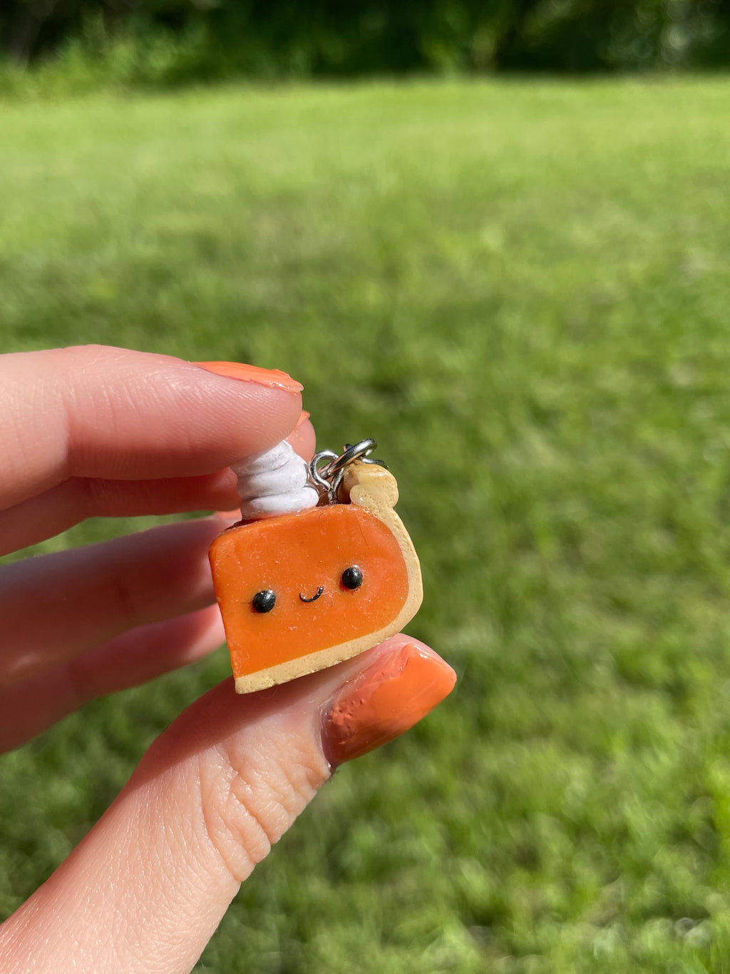 Pumpkin Pie Slice Keychain