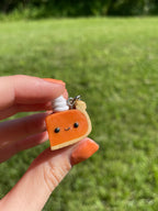 Pumpkin Pie Slice Keychain