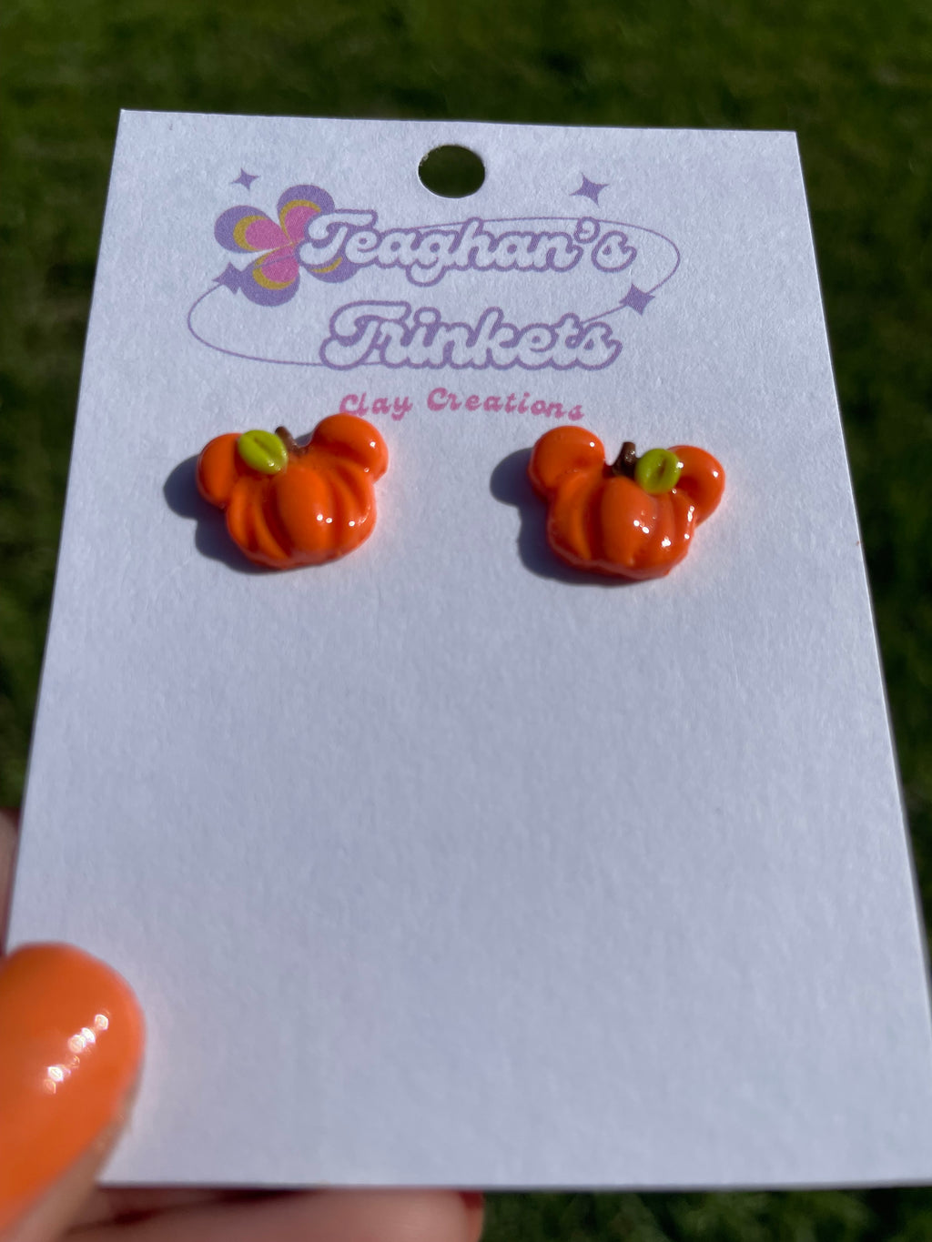 Mouse Pumpkin Studs