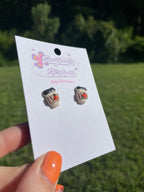 Pumpkin Coffee Cup Studs