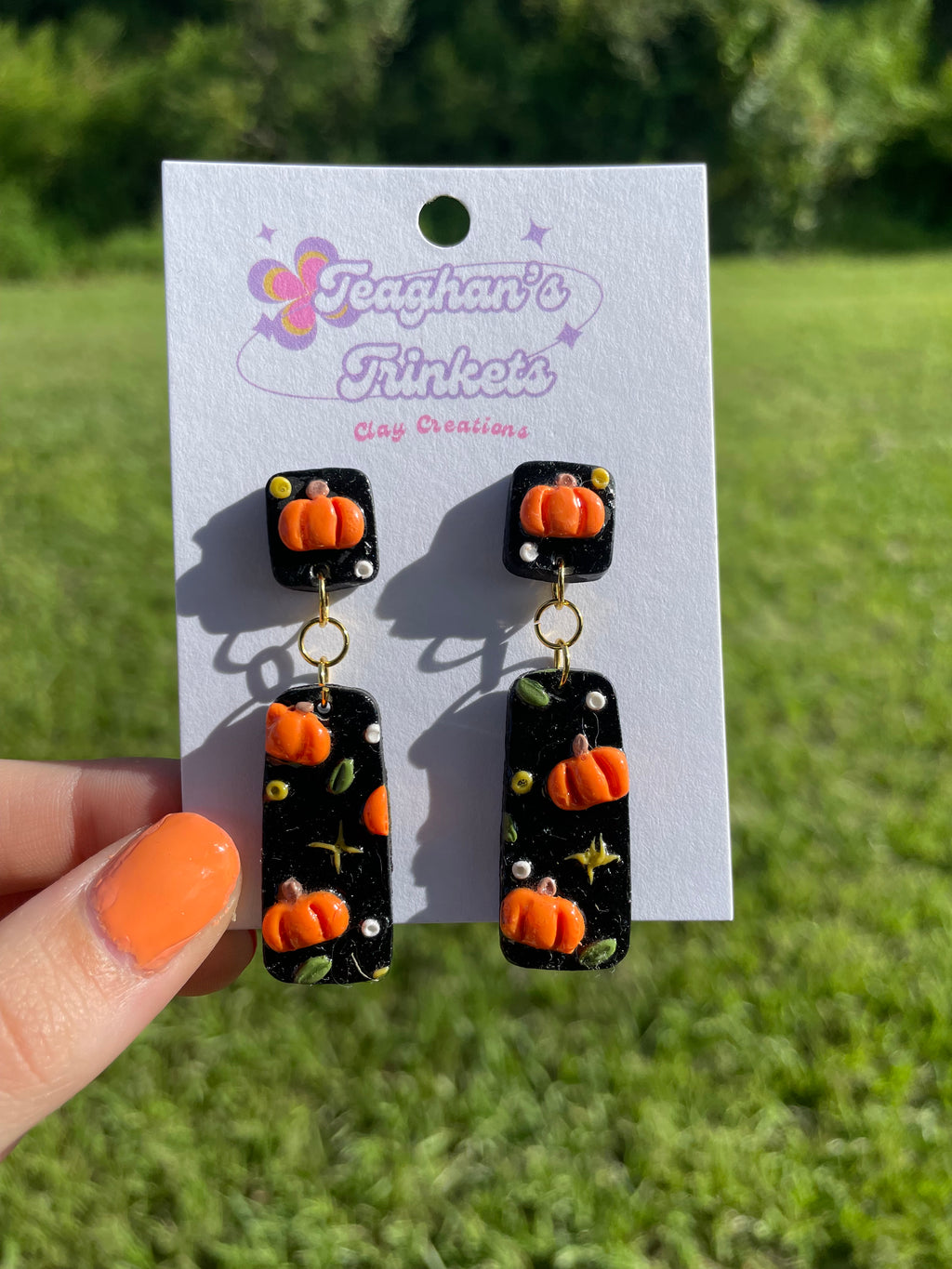 Night Pumpkin Dangles