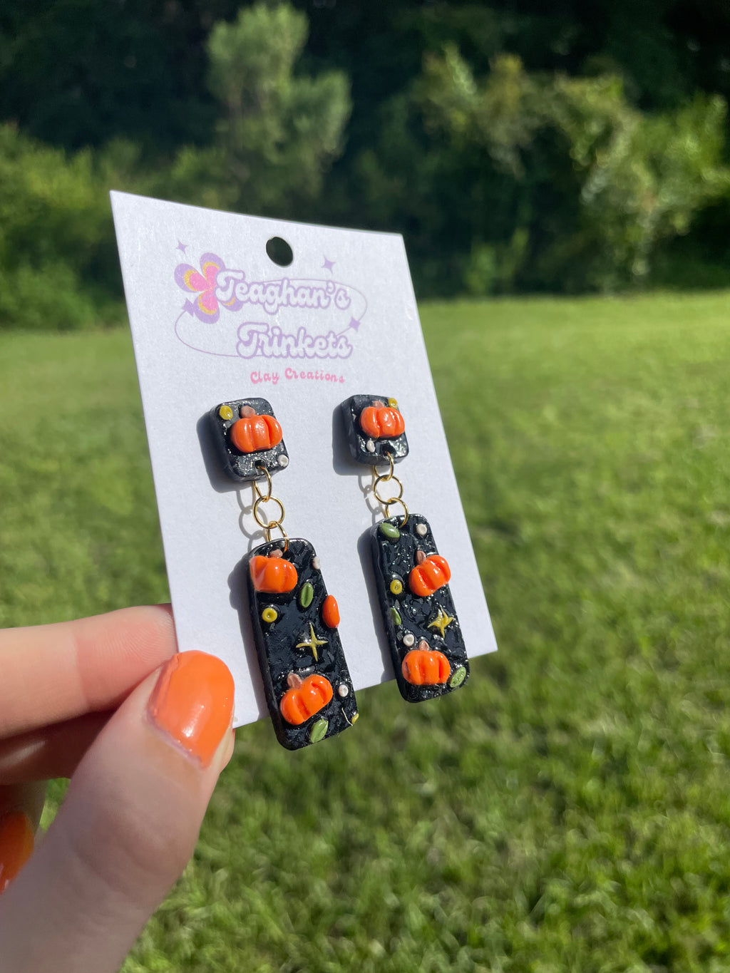 Night Pumpkin Dangles