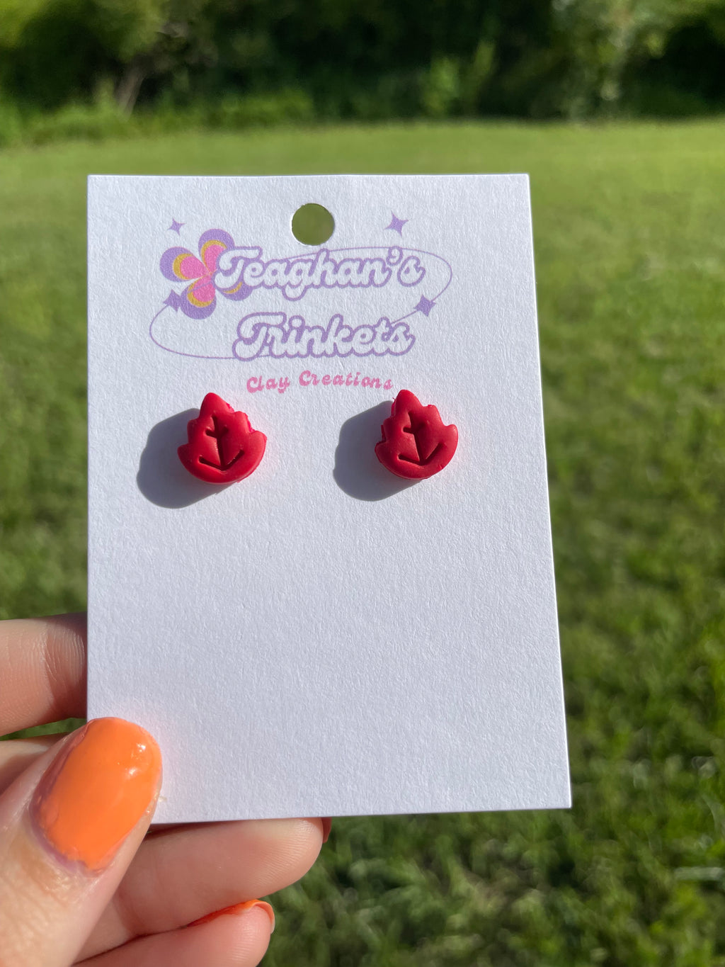 Red Leaf Studs