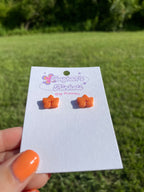 Orange Leaf Studs