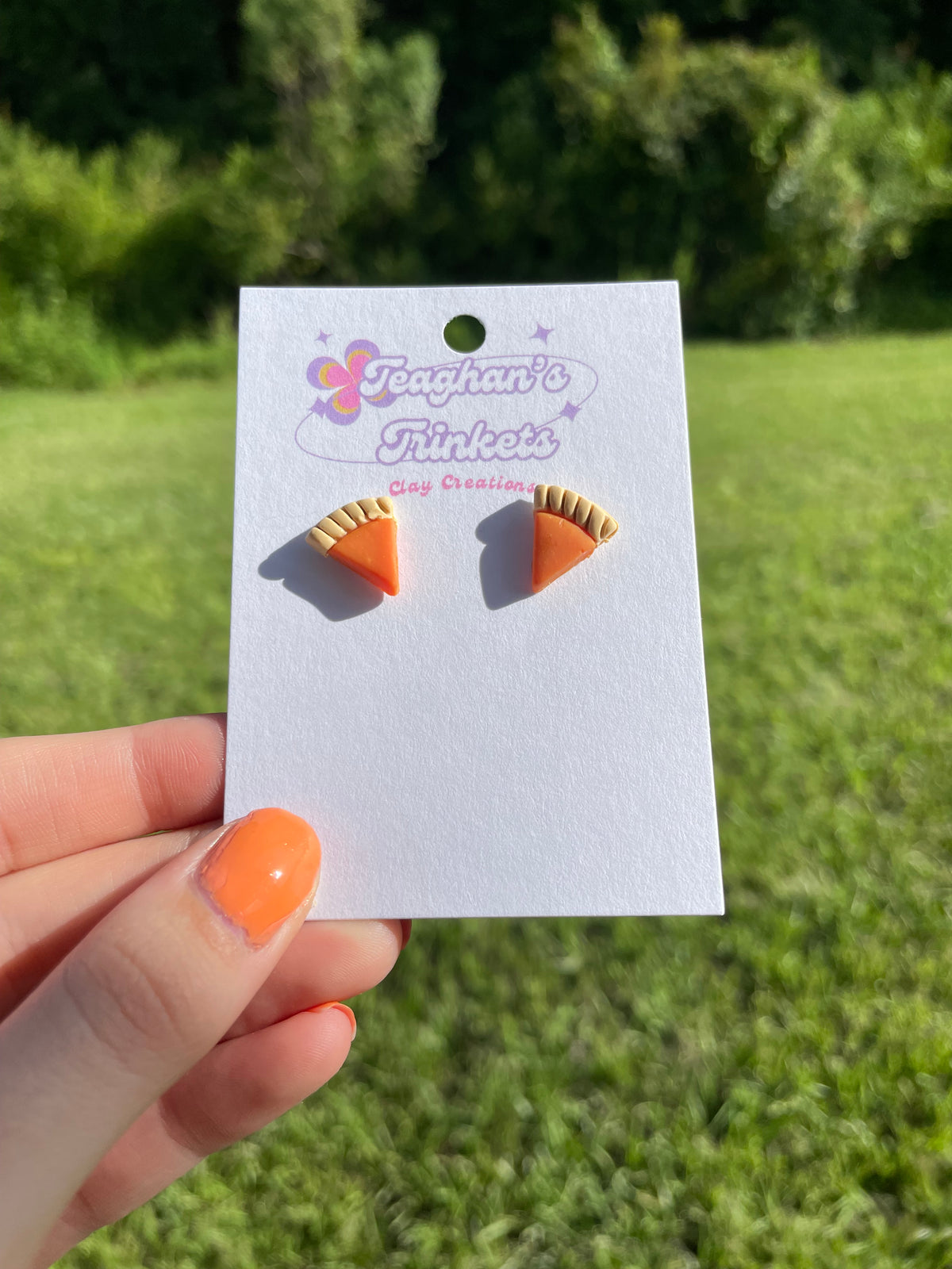 Pumpkin Pie Slice Studs