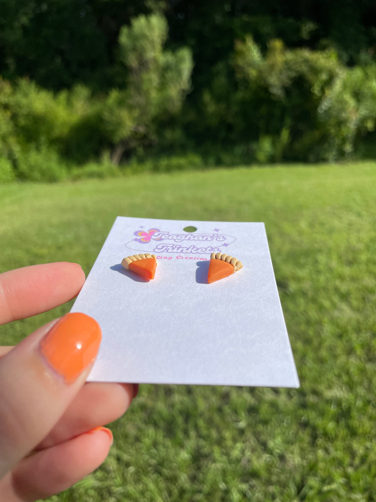 Pumpkin Pie Slice Studs