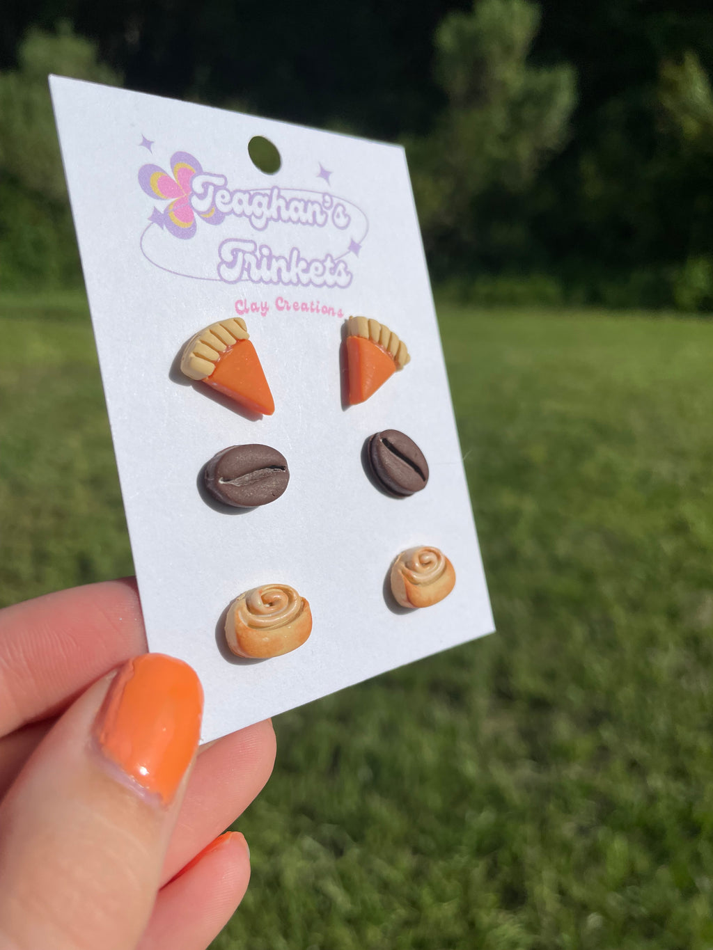 Triple Stud Pack (Pumpkin Pie, Coffee Bean, Cinnamon Roll)